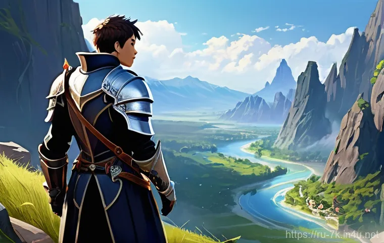 세븐나이츠 글로벌 서버 비교 - **Prompt:** A cozy and inviting scene featuring three to four "Seven Knights Idle Adventure" charact...