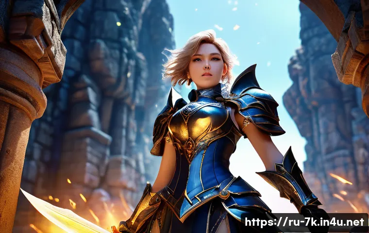 세븐나이츠 신규 이벤트 정보 - **A dynamic, action-packed scene featuring a powerful new female hero from the "Seven Knights" game....
